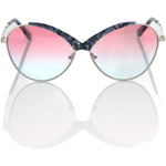 Frankie Morello Blue Metallic Women Sunglasses FR-22085