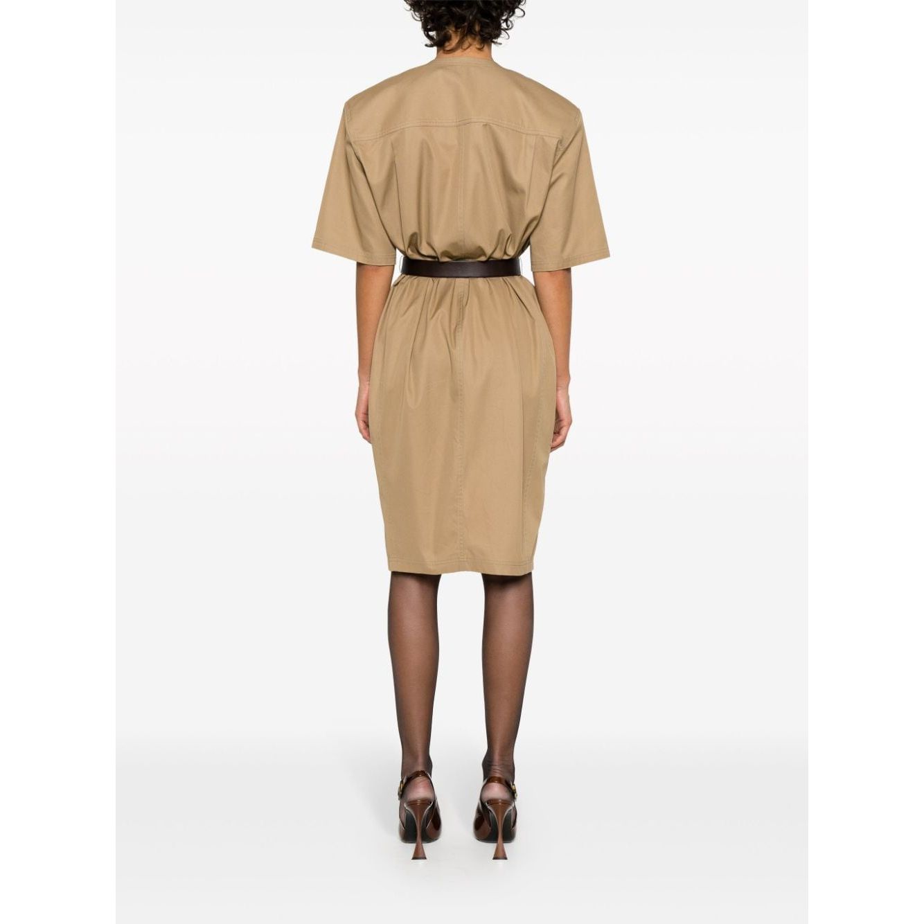 Saint Laurent Cotton twill midi dress 790089Y3A992611