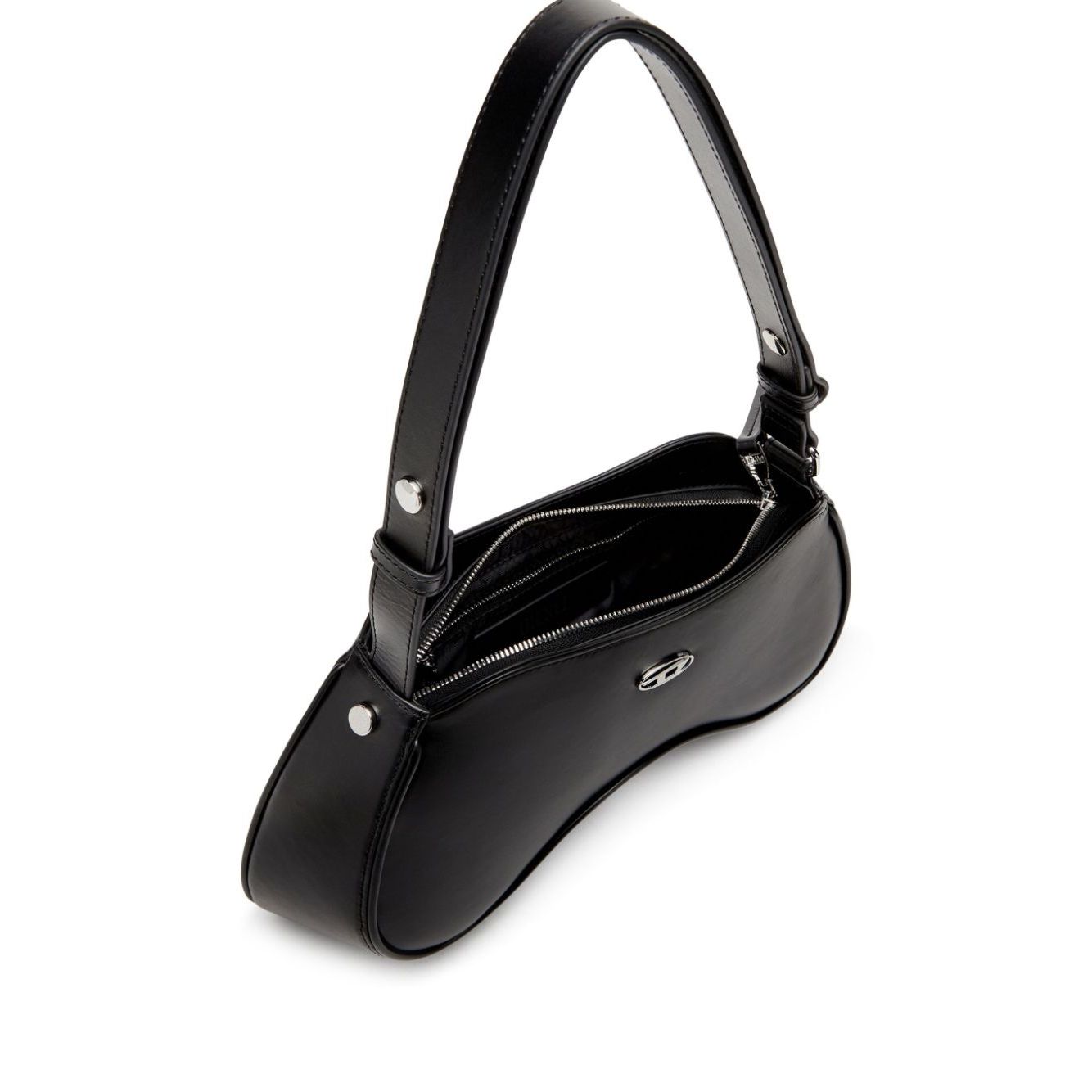 Diesel Play-Semi-gloss leather shoulder bag