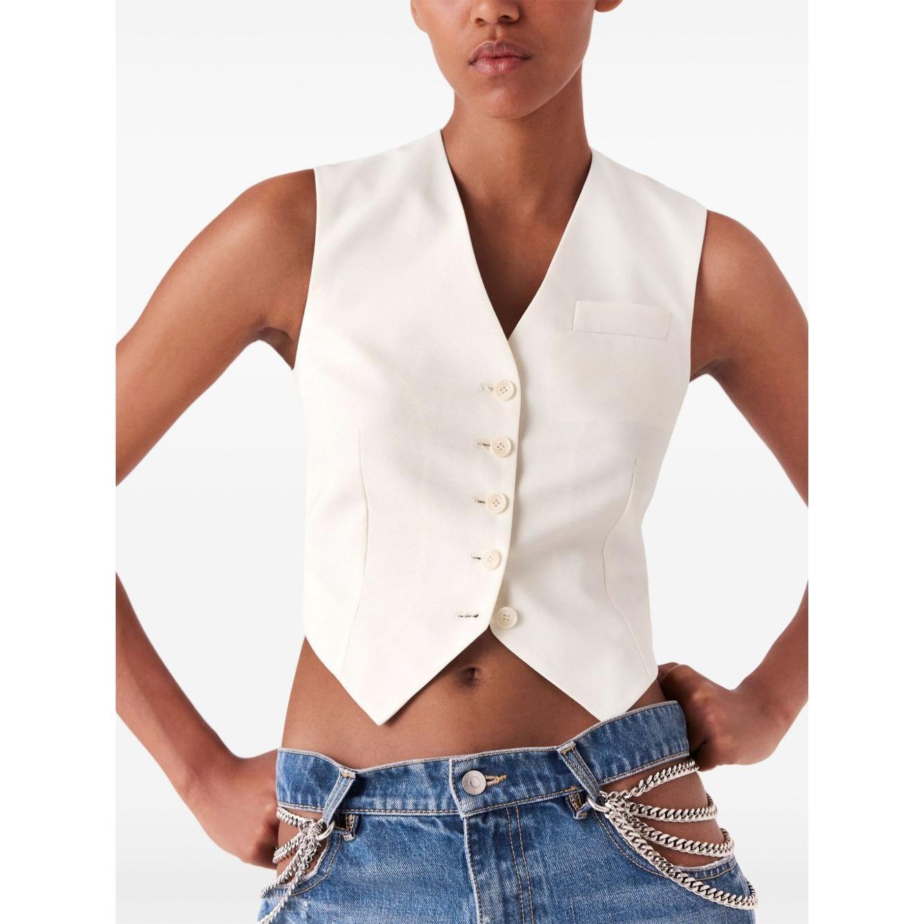 Stella McCartney Cropped Tailored Wool Waistcoat 6900043CU7049200-P25