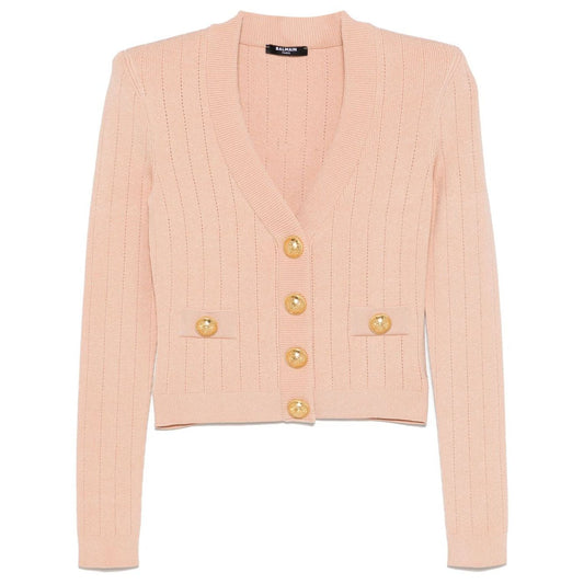 Balmain cropped Knit cardigan Topwear