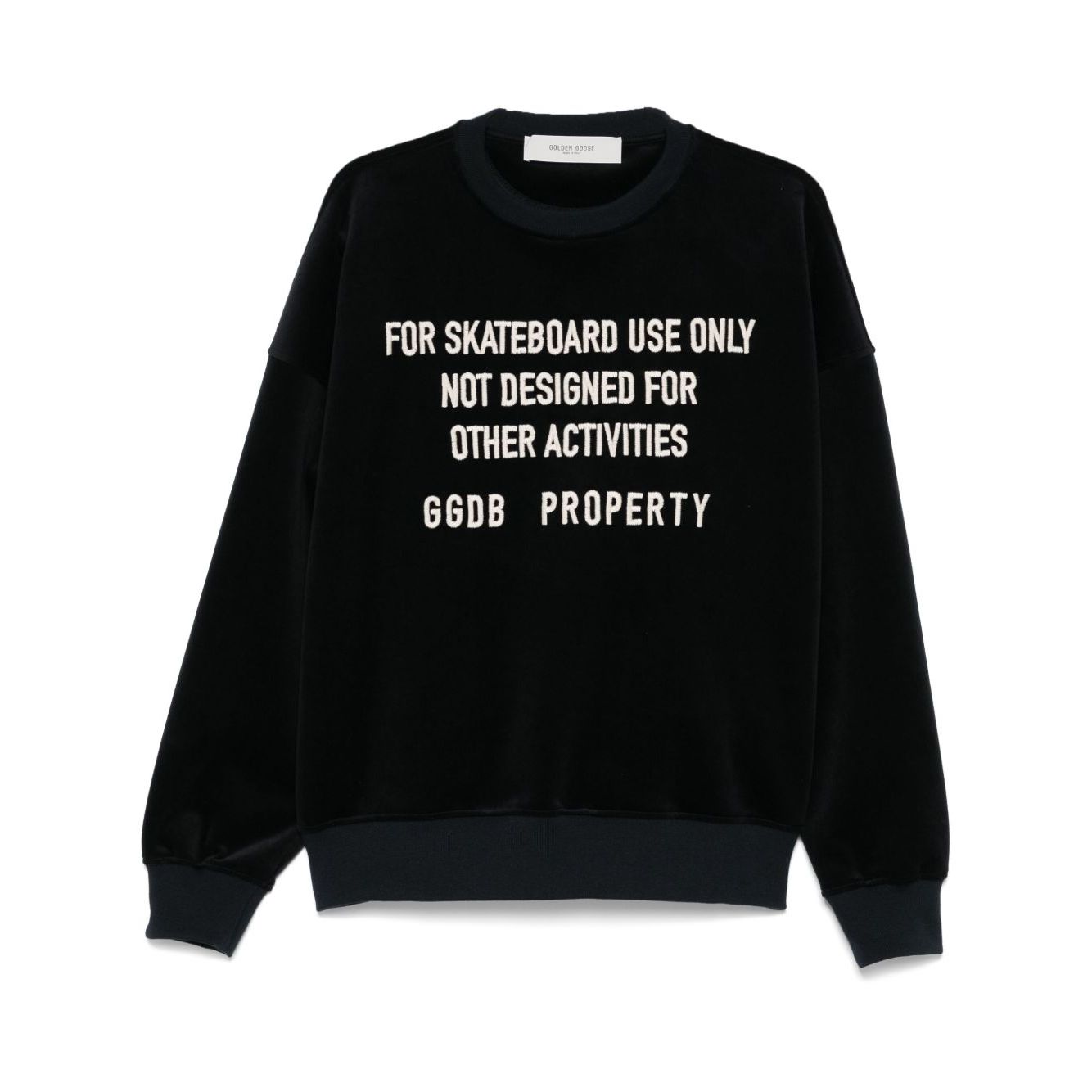 Golden Goose crew neck sweatshirt with embroidered lettering
