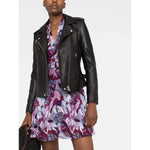 Iro Biker jacket with peak lapels NEWHANWF09BLA01-P25
