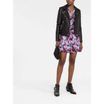 Iro Biker jacket with peak lapels NEWHANWF09BLA01-P25