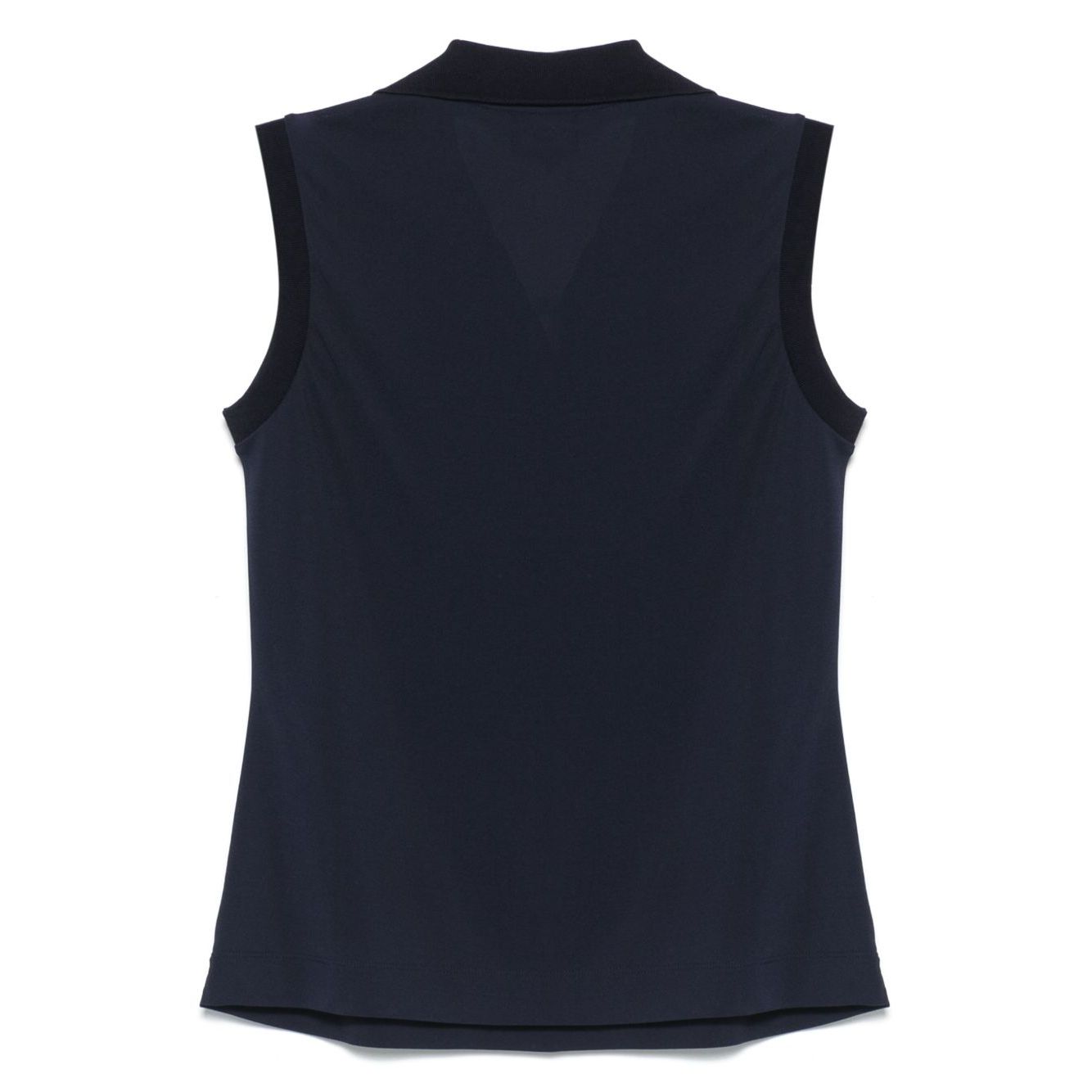 Emporio Armani Icon micro piquet crepe jersey top