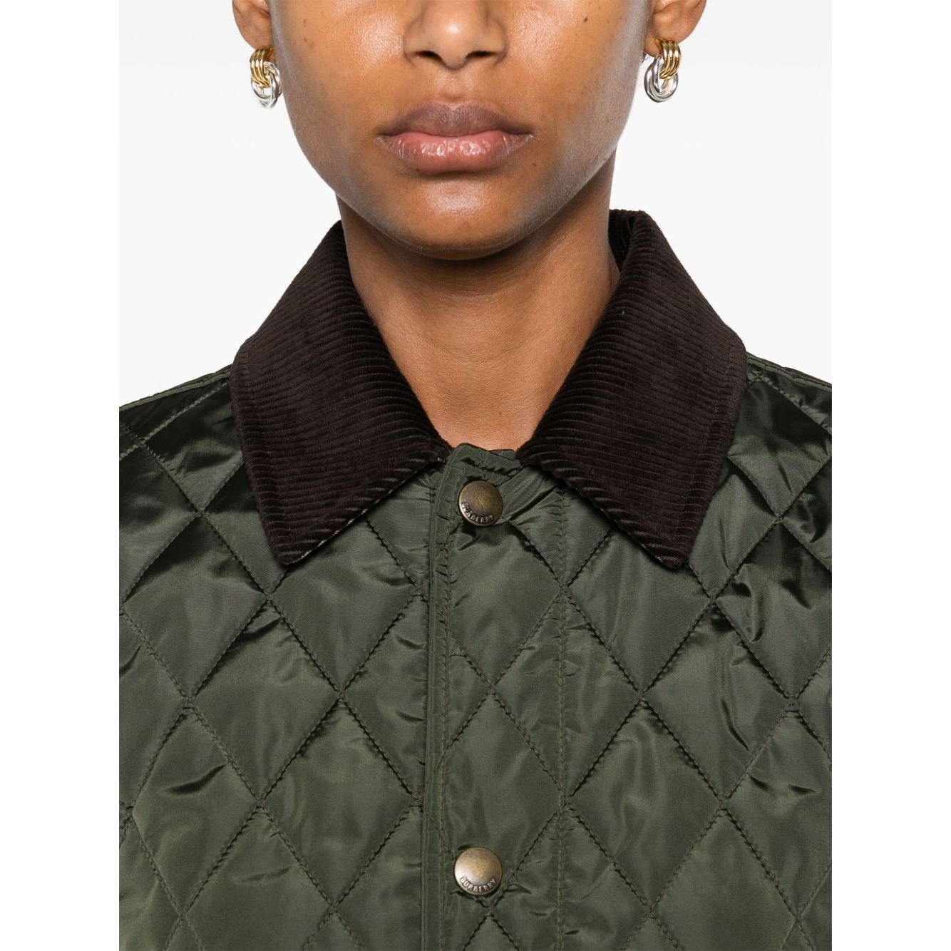 Burberry Quilted blazer corduroy collar Jackets