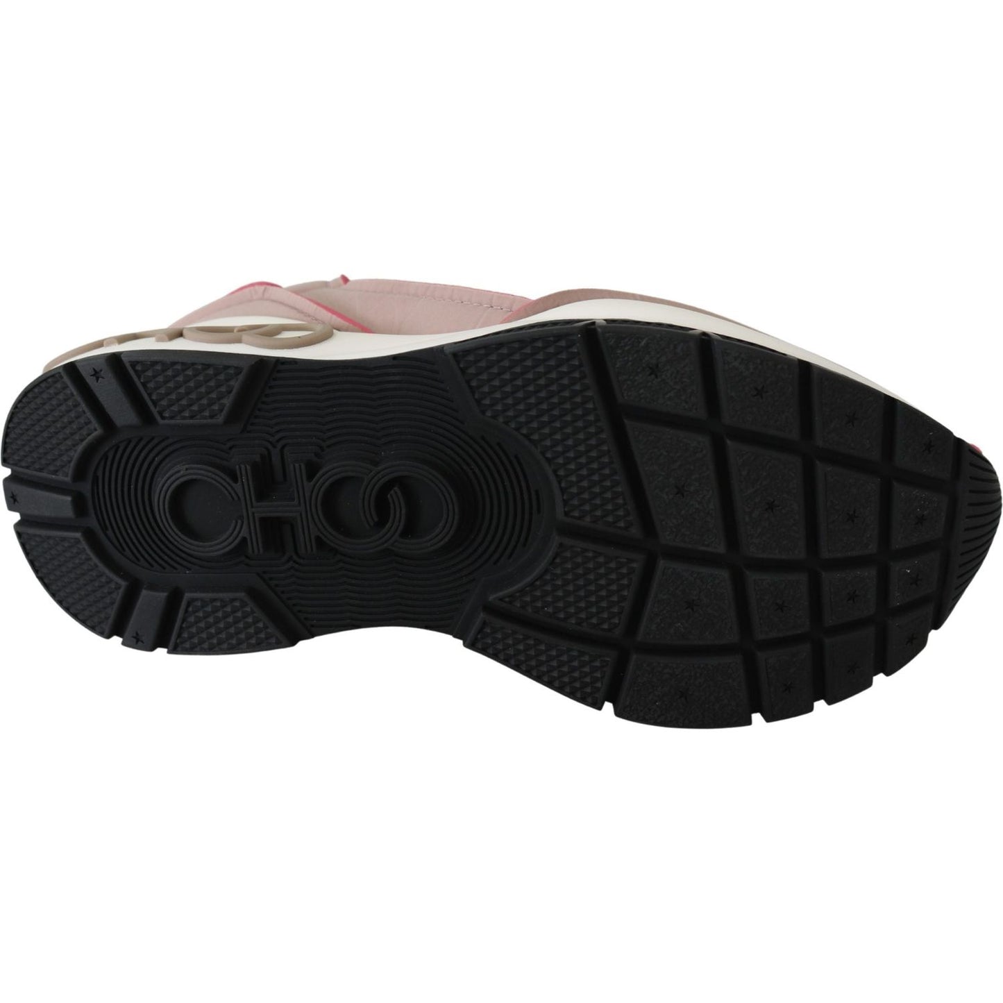 Jimmy Choo Ballet Pink and Red Raine Sneakers