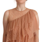 Liu Jo Pink Lace Sleeveless Mini Shift Layered Dress DR28354 - 42