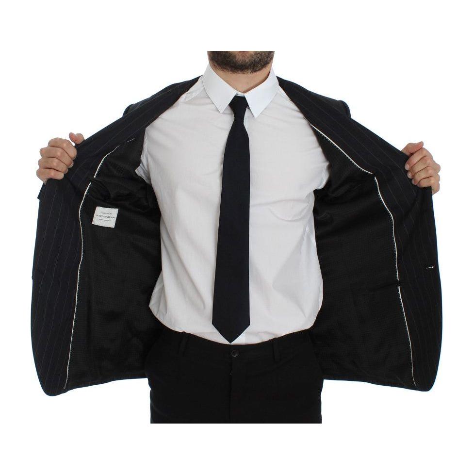 Dolce & Gabbana Gray Striped Slim Fit Wool Blazer GTT10078-1