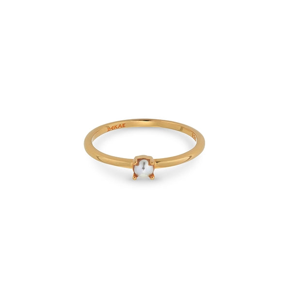 24KAE JEWELS JEWELRY Mod. 12424Y/58 elegant gold ring with a solitaire design