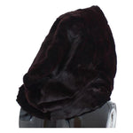 Dolce & Gabbana Purple Weasel Fur Crochet Hood Scarf Hat SIG18220