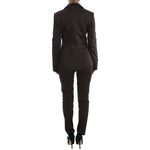 Exte Brown Stretch Two Button Suit SIG30865-1