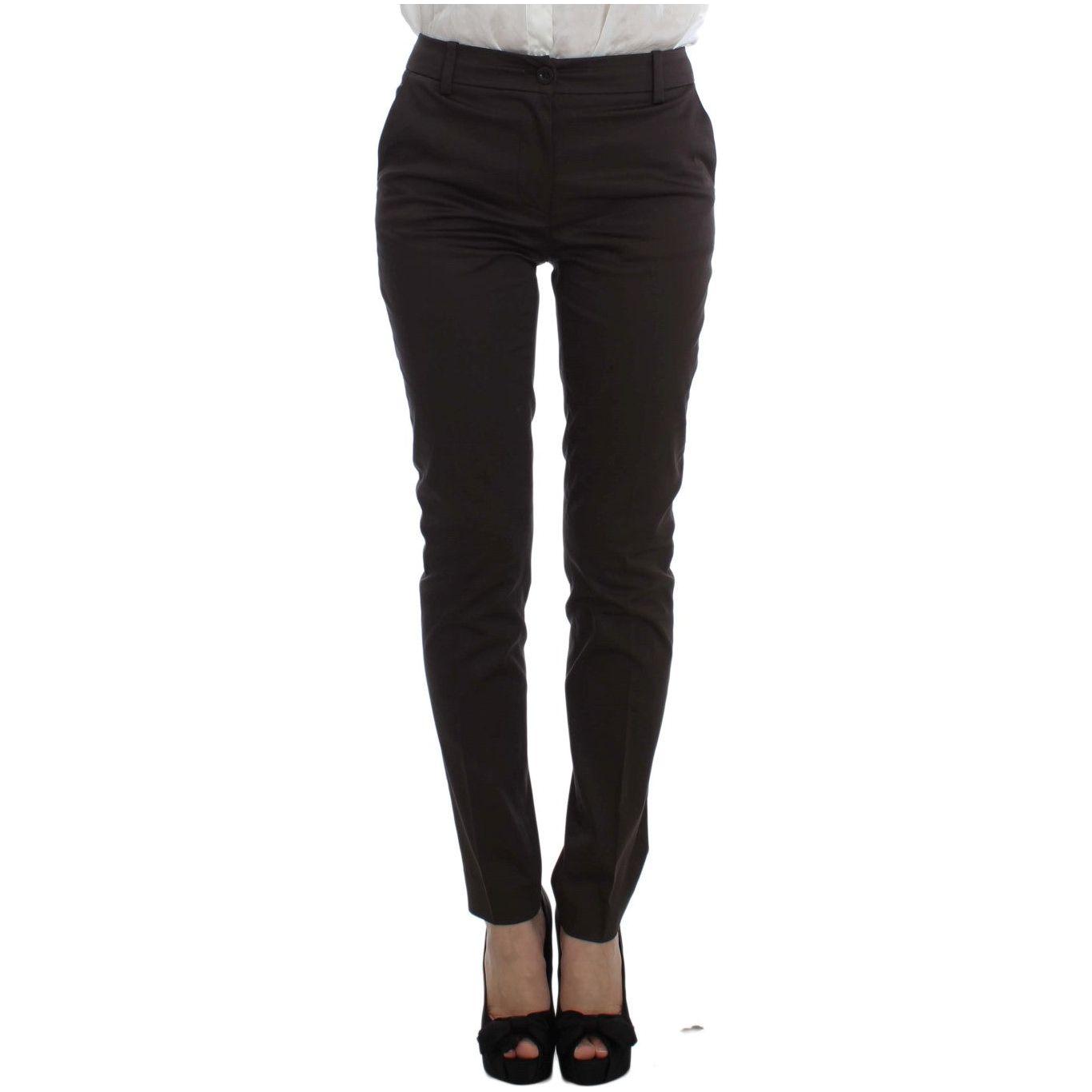 Exte Brown Stretch Two Button Suit SIG30865-1