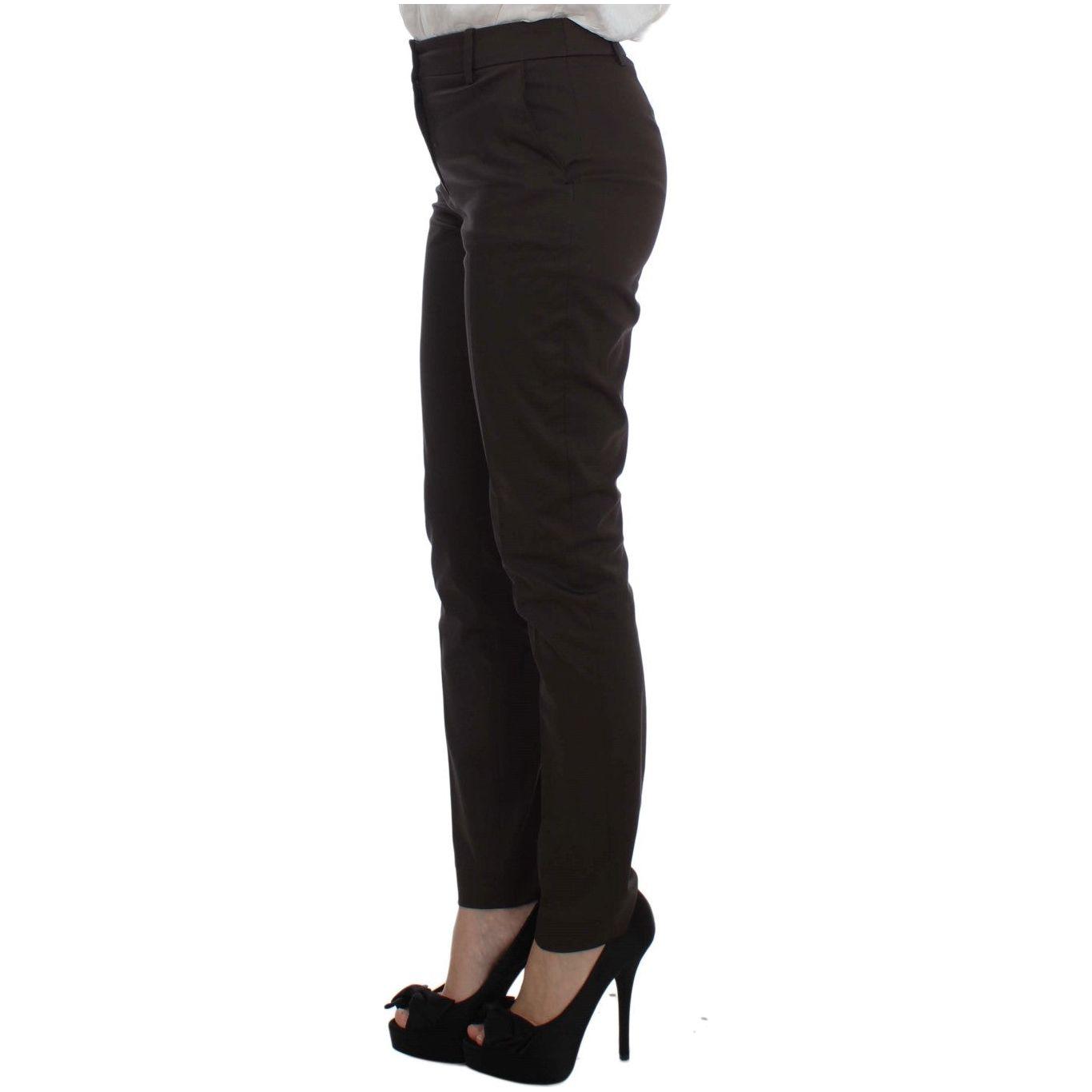 Exte Brown Stretch Two Button Suit SIG30865-1