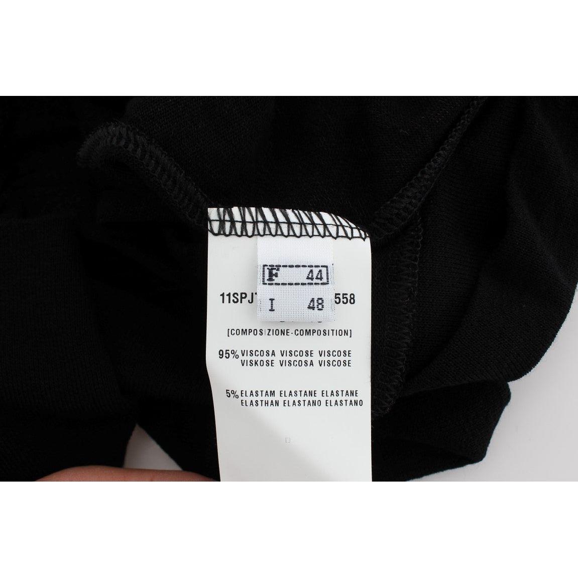 PLEIN SUD Black Stretch Sleeveless Blouse SIG30983-2