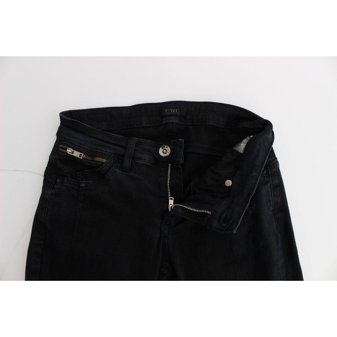 Costume National Black Cotton Slim Fit Denim Jeans Jeans & Pants