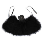 Dolce & Gabbana Black Fox Fur Collar Scarf MS1573-6