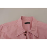 Dolce & Gabbana Pink Casual Button Down Long Sleeves Shirt TSH7922- 45