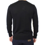 Ermanno Scervino Black Wool Blend V-neck Pullover Sweater SIG10107-1