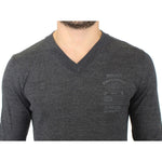 Ermanno Scervino Gray Wool Blend V-neck Pullover Sweater SIG10334-1