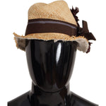 Dolce & Gabbana Yellow Ribbon Floral Embellished Straw Hat HAT9298 - 58