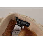 Dolce & Gabbana Yellow Ribbon Floral Embellished Straw Hat HAT9298 - 58