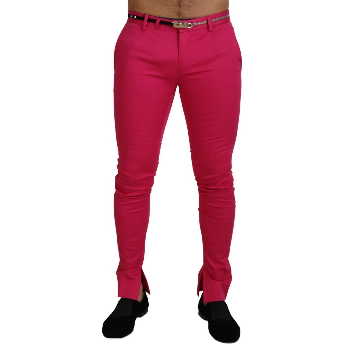 Dolce & Gabbana Pink Zipper Buckle Waist Trousers Pants PAN74387 - 48