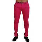 Dolce & Gabbana Pink Zipper Buckle Waist Trousers Pants PAN74387 - 48