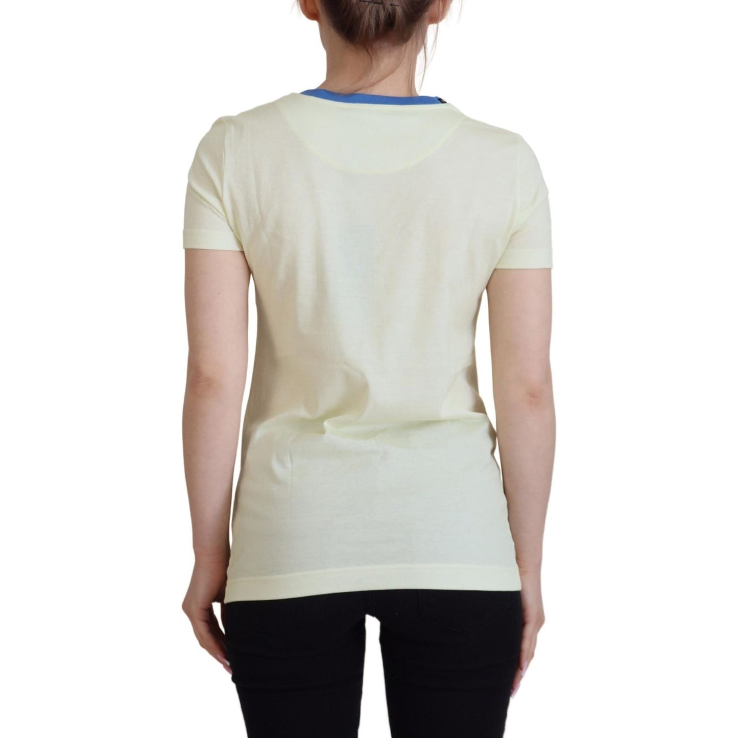 Dolce & Gabbana Yellow Havanity Round Neck Tee Cotton T-shirt DR82988 - 40