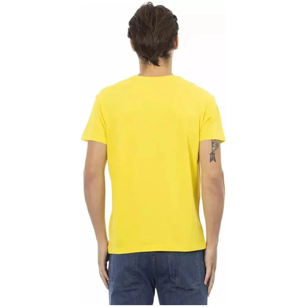 Trussardi Action Yellow Cotton Men T-Shirt TR-22871-L
