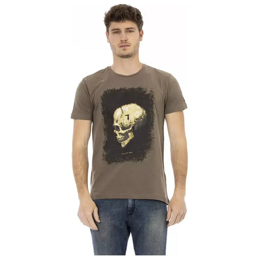 Trussardi Action Brown Cotton Men T-Shirt