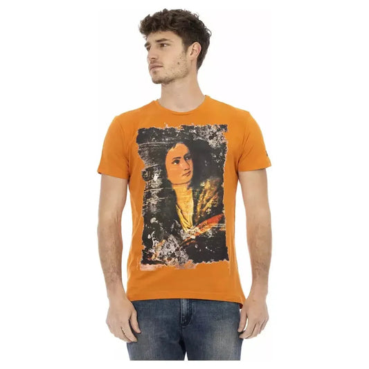 Trussardi Action Orange Cotton Men T-Shirt