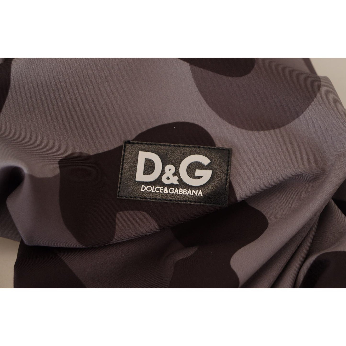 Dolce & Gabbana Gray Patterned Polyester Wetsuit Swimwear