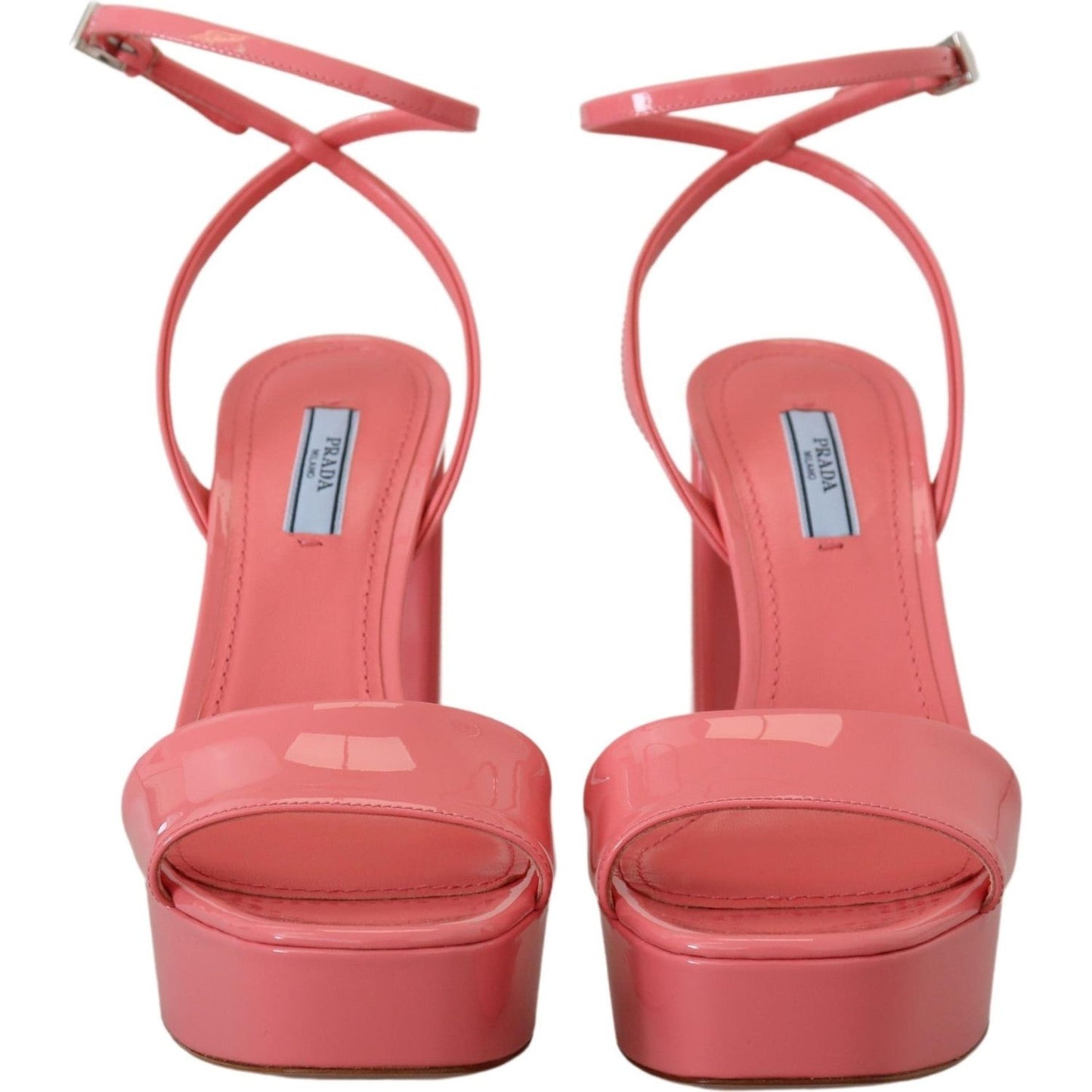 Prada Pink Patent Sandals Ankle Strap Heels Sandal LA10139- 38