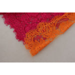 Dolce & Gabbana Pink Orange Lace Cotton High Waist Shorts PAN74576- 40