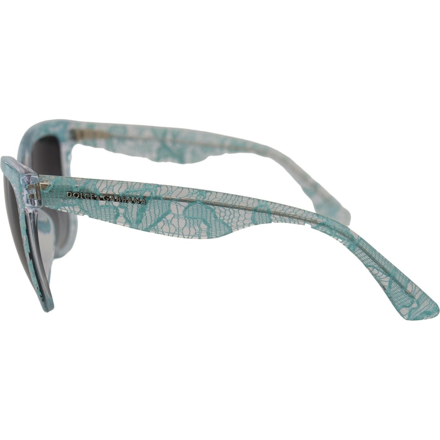 Dolce & Gabbana Blue DG4190 Lace Crystal Acetate Butterfly Sunglasses