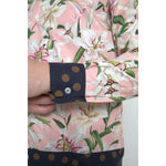 Dolce & Gabbana Cotton Polka Dot Lily Print Collared Shirt TSH84188-38