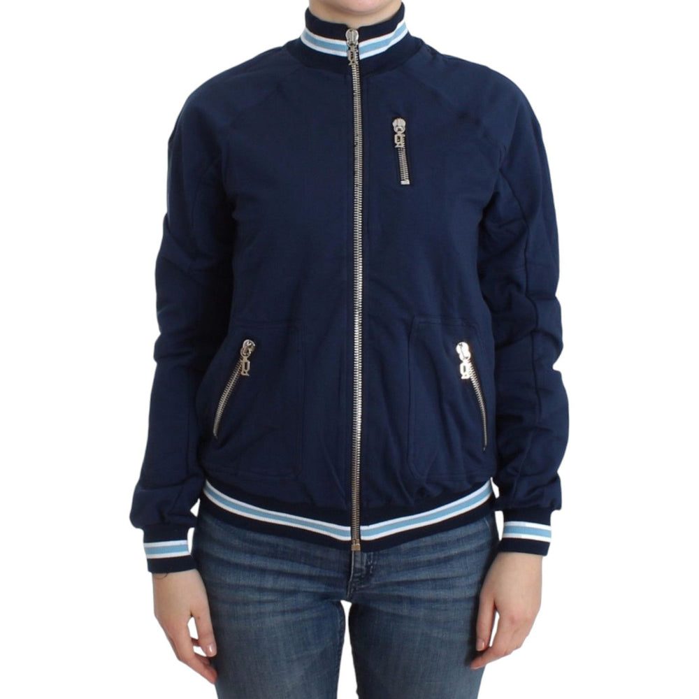 John Galliano Blue zip cotton cardigan SIG12100-3