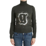 John Galliano Green wool turtleneck sweater SIG11967-3