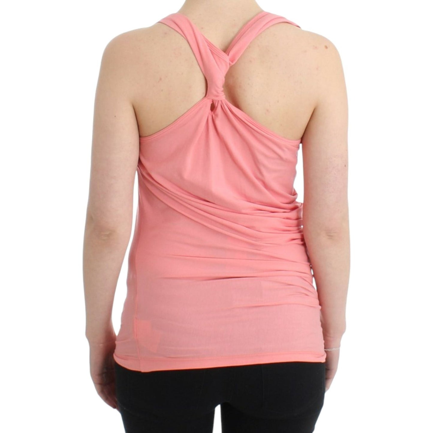 Cavalli Pink cotton tank top SIG11612-4