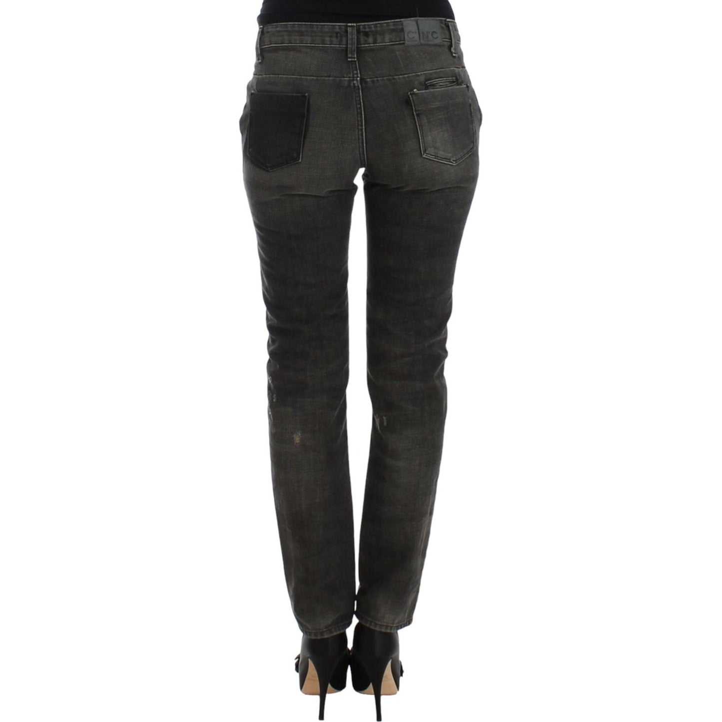 Costume National Gray distressed jeans SIG12464-1
