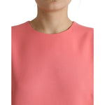Dolce & Gabbana Pink Virgin Wool Sleeveless Mini Dress DR28982-50