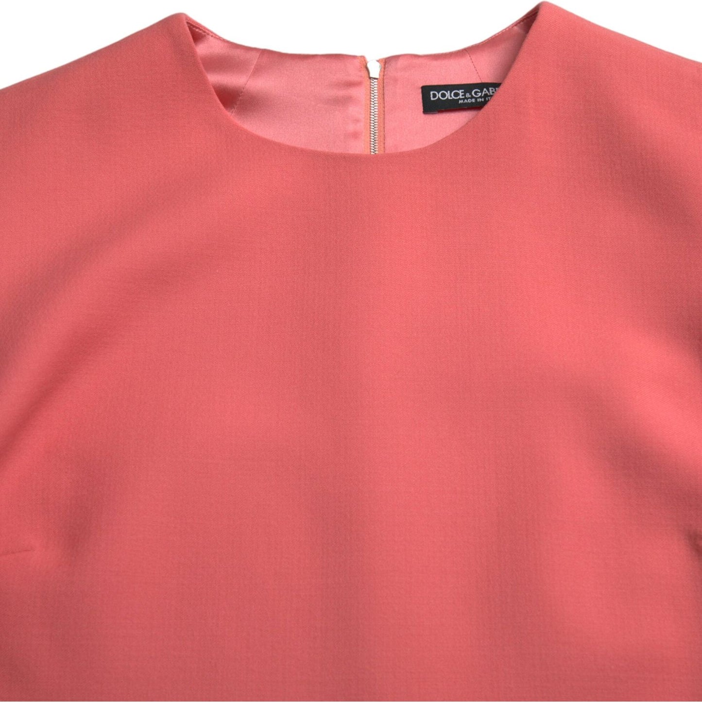 Dolce & Gabbana Pink Virgin Wool Sleeveless Mini Dress DR28982-50