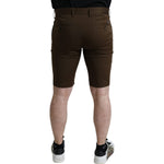 Dolce & Gabbana Brown Cotton Stretch Men Bermuda Shorts PAN74879-44