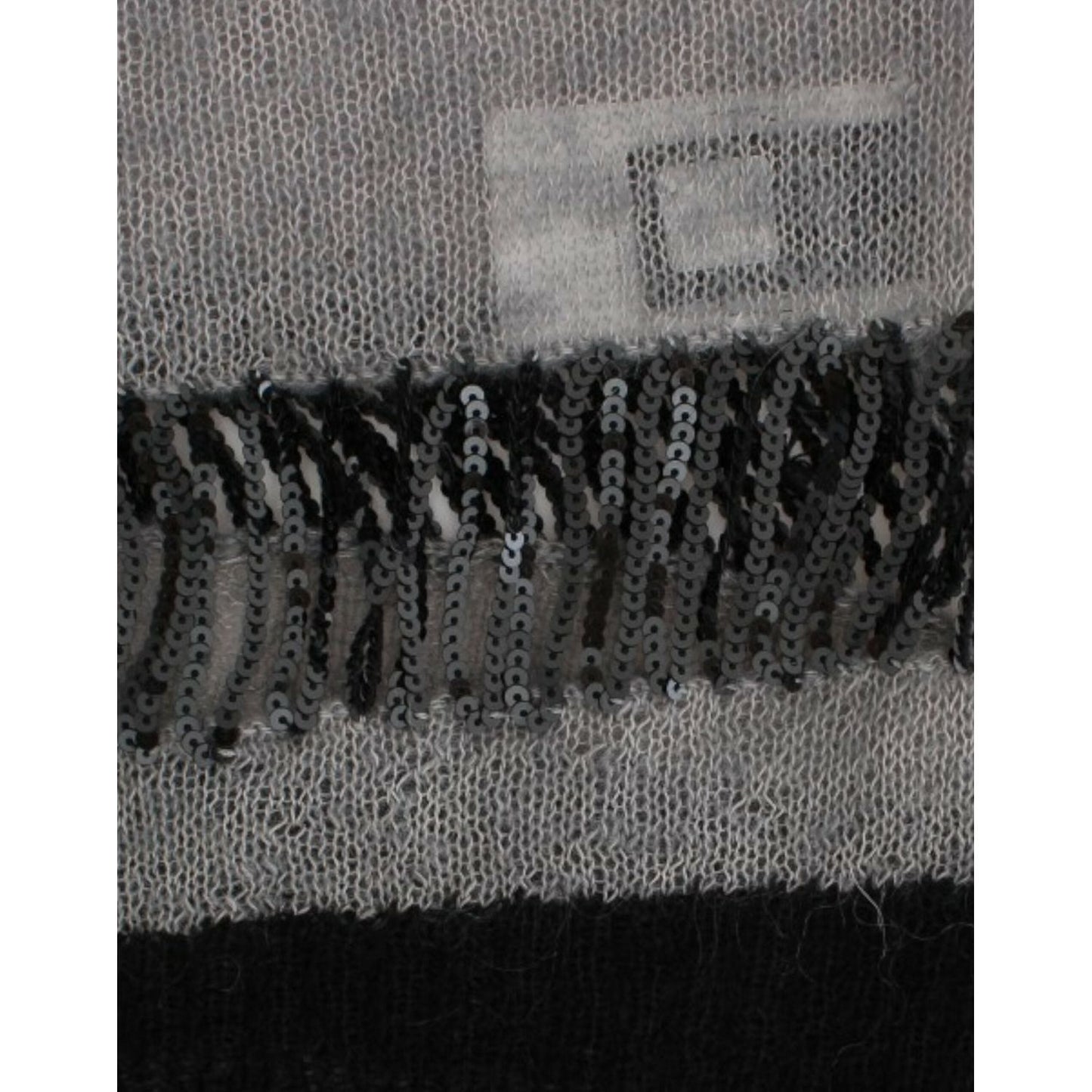 Costume National Gray embellished asymmetric sweater SIG12049-1