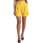 Dolce & Gabbana Yellow Viscose High Waist Bermuda Shorts PAN74916-44