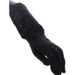 Dolce & Gabbana Black Lace Wool Lambskin Fur Elbow Gloves MOM11451-3