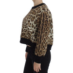 Dolce & Gabbana Leopard Print Crewneck Short Sweater SIG13185-1