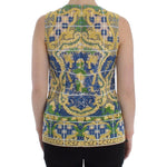 Dolce & Gabbana Multicolor Majolica Embroidered Sweater SIG13199-1