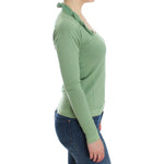 Ermanno Scervino Green Wool Blend Striped Long Sleeve Sweater SIG12581-3